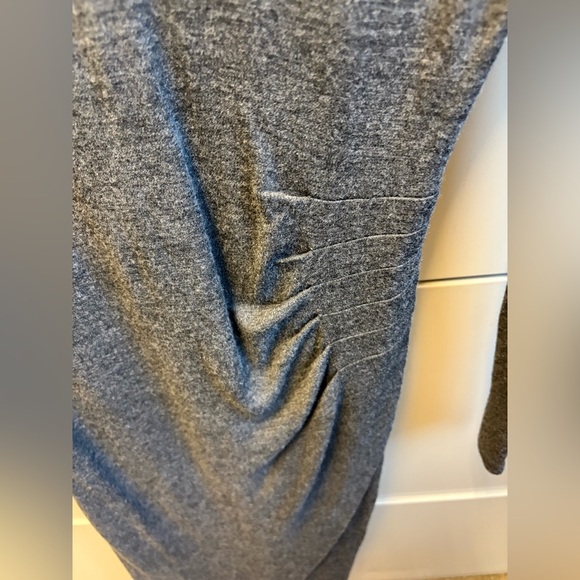 MICHAEL Michael Kors Gray Rouched Long Sleeve Knee Length Dress women size Small - Picture 3 of 8